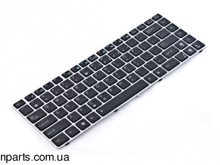 Клавиатура Asus UL30 UL30A UL30VT UL80 A42 A42J K42 K42D K42F K42J K43 N82 X42 RU Silver frame Black